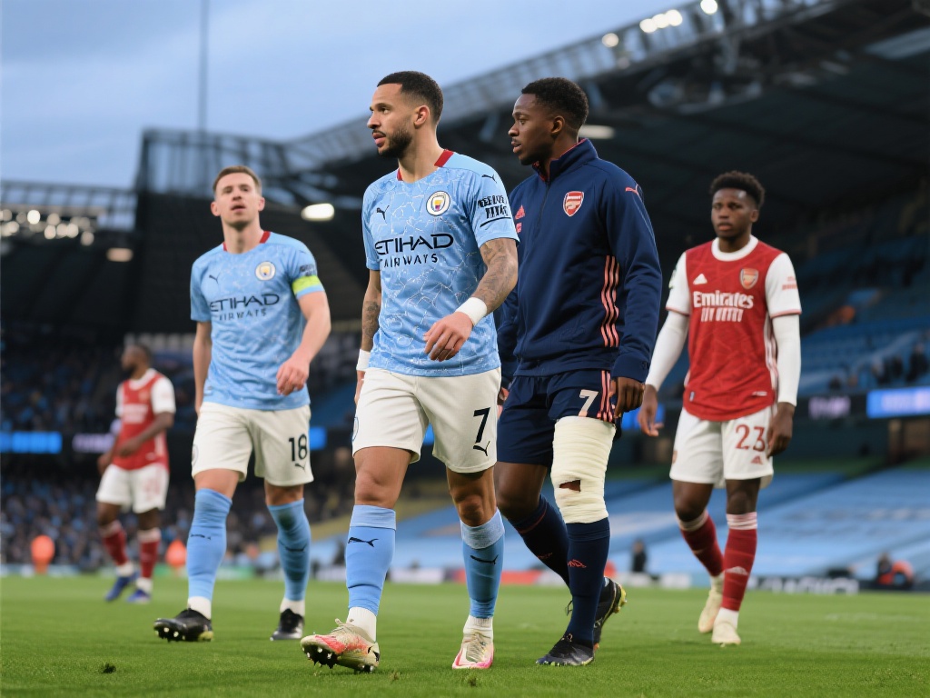 曼城与阿森纳对决前瞻：沃克、斯通斯及阿坎吉或因伤缺席